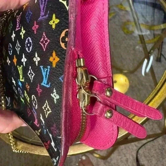 Louis Vuitton monogram multicolor Portedeuille insolite noir wallet. - Picture 11 of 15